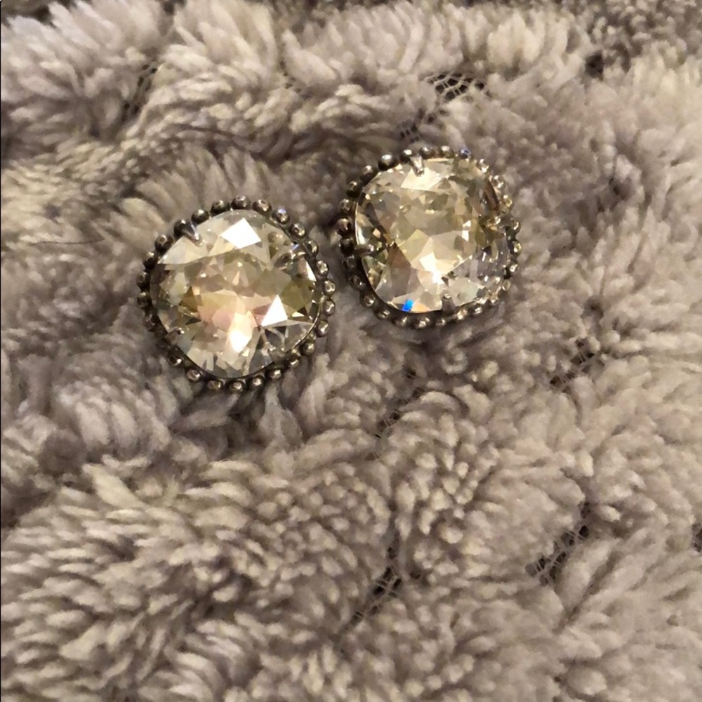 Sorrelli Cushion Cut Solitaire Stud Earrings